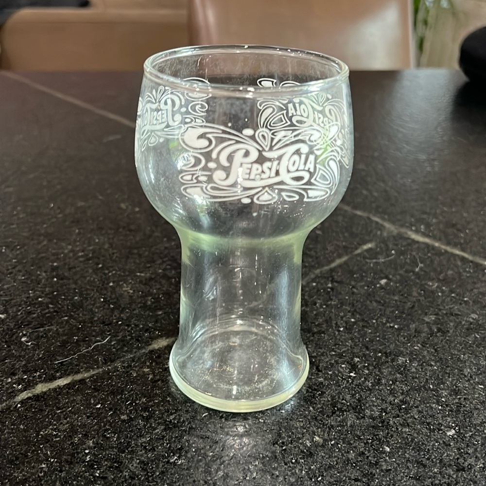 Vintage 1970s Pepsi-Cola Drinking Glass Fountain Style